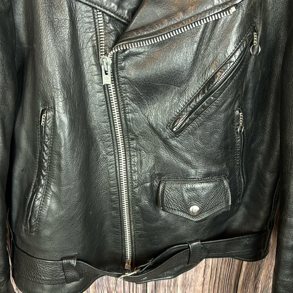 Excelled Vintage Leather Jacket- Size 42 - Picture 4 of 16